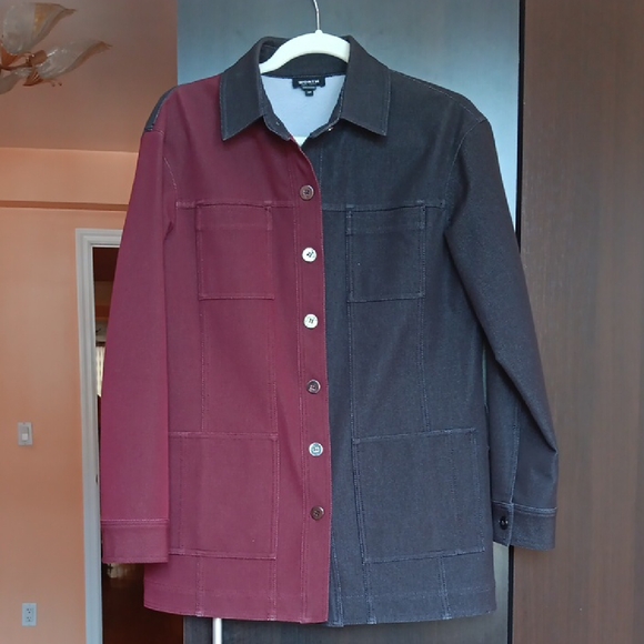 Worth Jackets & Blazers - Worth Denim Color Block Jacket